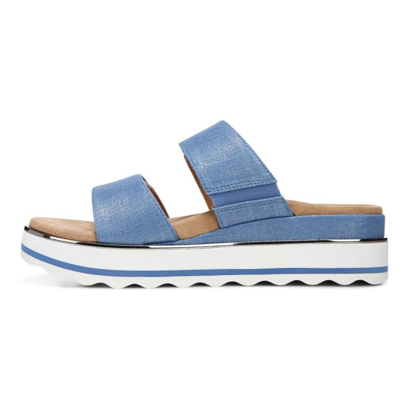 Vionic Women's Brandie Flatform Sandal - Vallarta Blue Linen