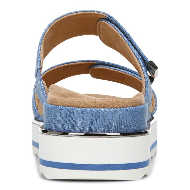 Vionic Women's Brandie Flatform Sandal - Vallarta Blue Linen