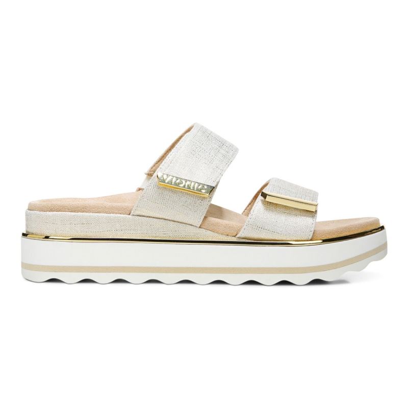 Vionic Women's Brandie Flatform Sandal - Marshmallow Linen