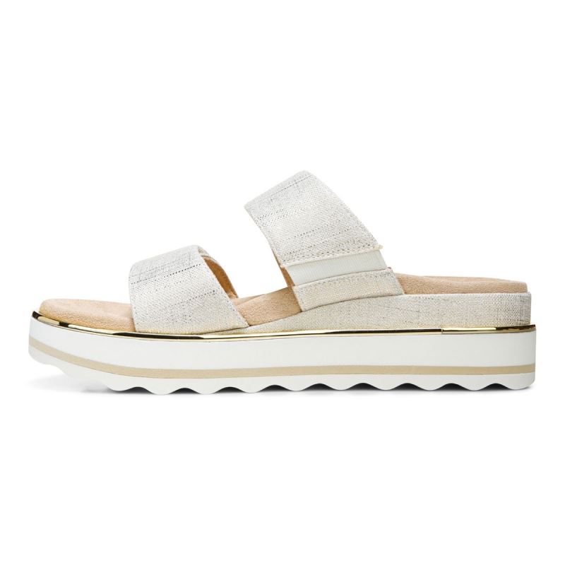 Vionic Women's Brandie Flatform Sandal - Marshmallow Linen