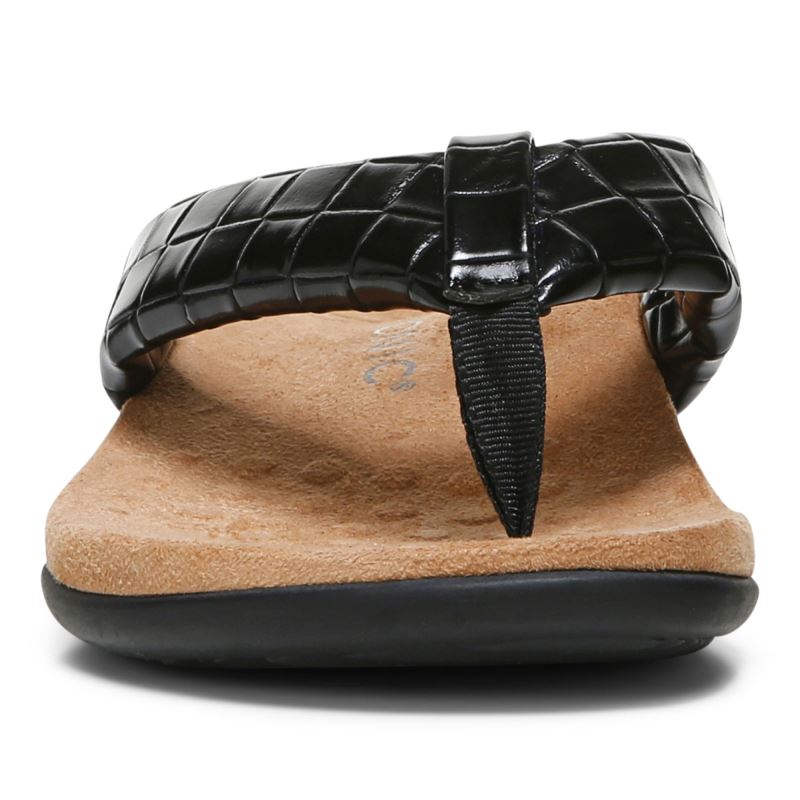 Vionic Women's Layne Toe Post Sandal - Black