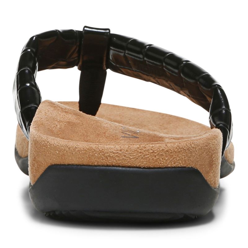 Vionic Women's Layne Toe Post Sandal - Black