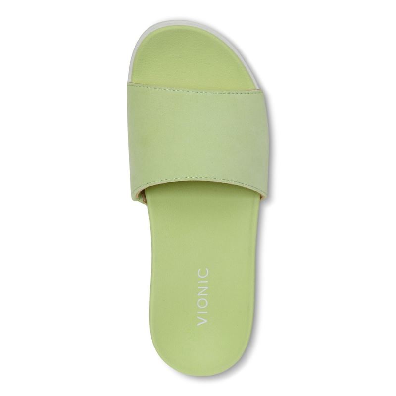 Vionic Women's Val Slide Sandal - Pale Lime