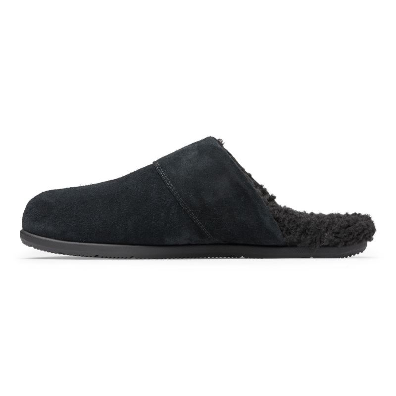 Vionic Men's Alfons Mule Slipper - Black Suede