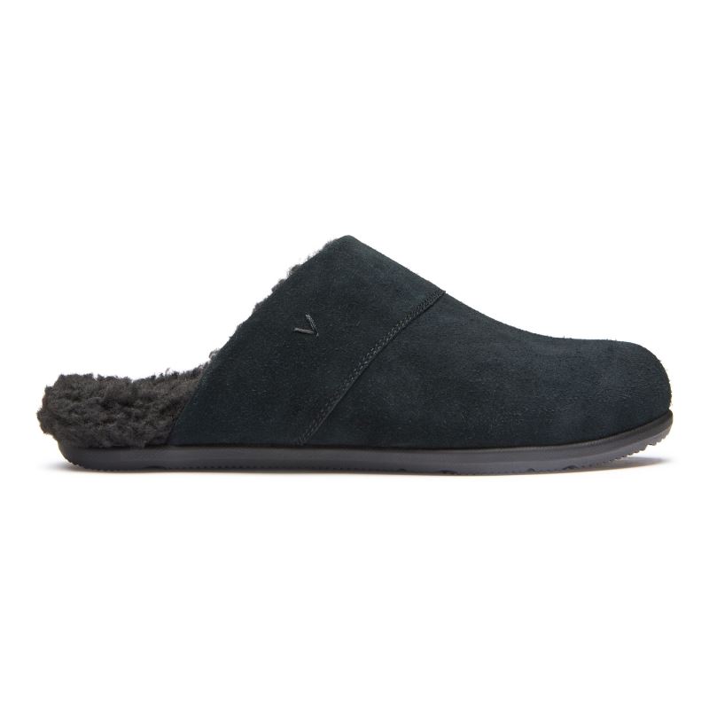 Vionic Men's Alfons Mule Slipper - Black Suede