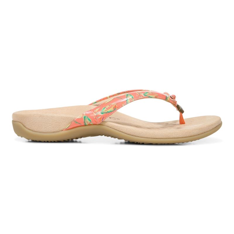 Vionic Women's Bella Toe Post Sandal - Papaya