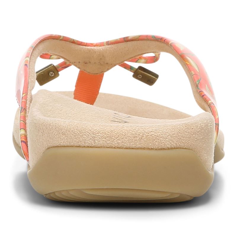 Vionic Women's Bella Toe Post Sandal - Papaya