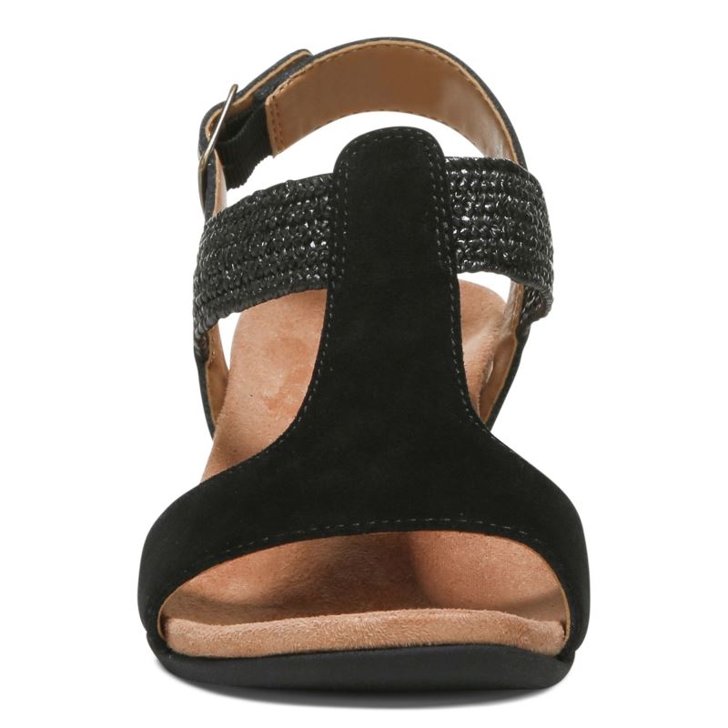 Vionic Women's Kaytie Wedge Sandal - Black