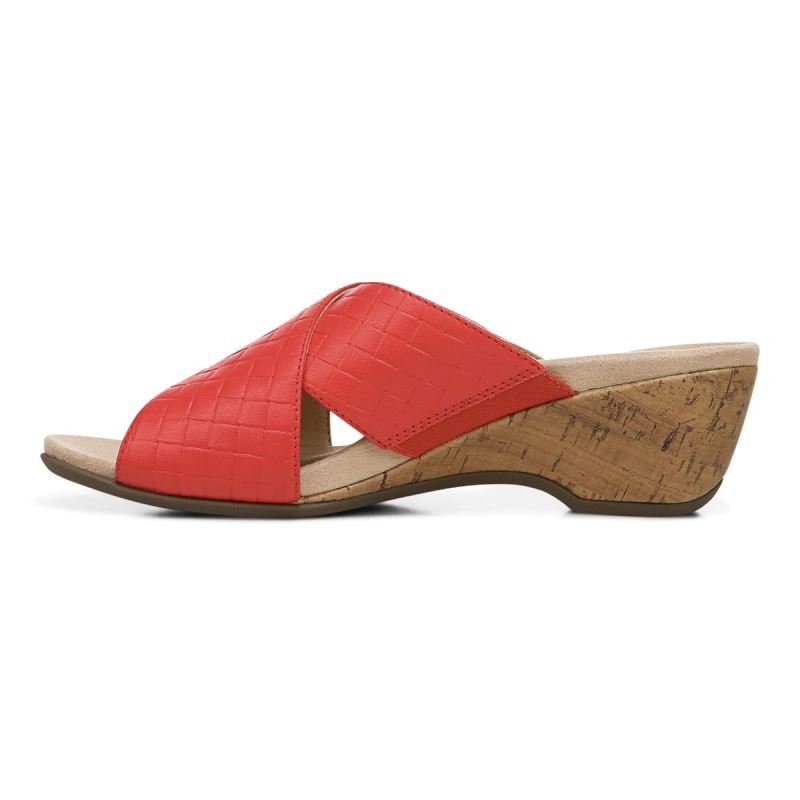 Vionic Women's Leticia Wedge Sandal - Poppy