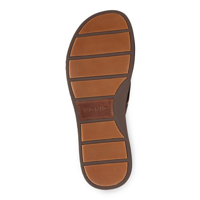 Vionic Men's Elijah Toe Post Sandal - Brown