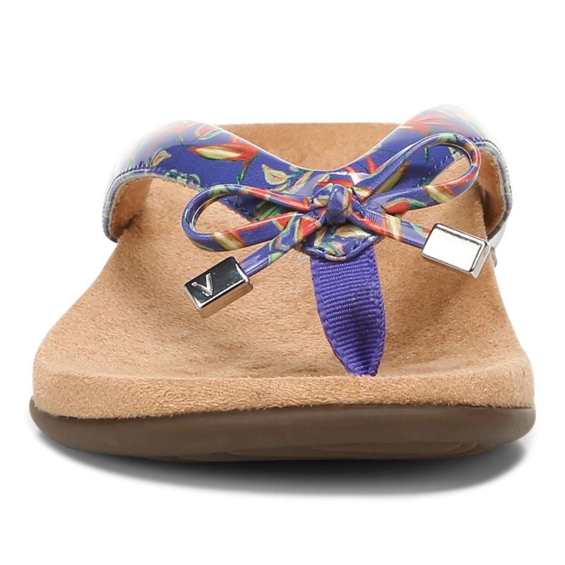 Vionic Women's Bella Toe Post Sandal - Royal Blue