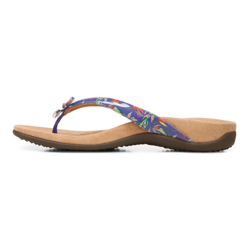 Vionic Women's Bella Toe Post Sandal - Royal Blue