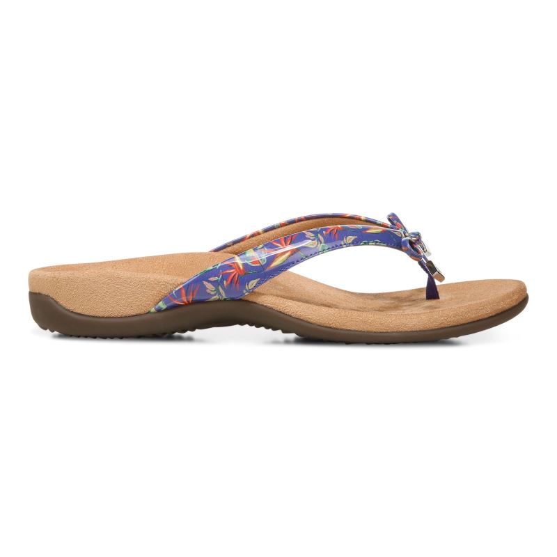 Vionic Women's Bella Toe Post Sandal - Royal Blue