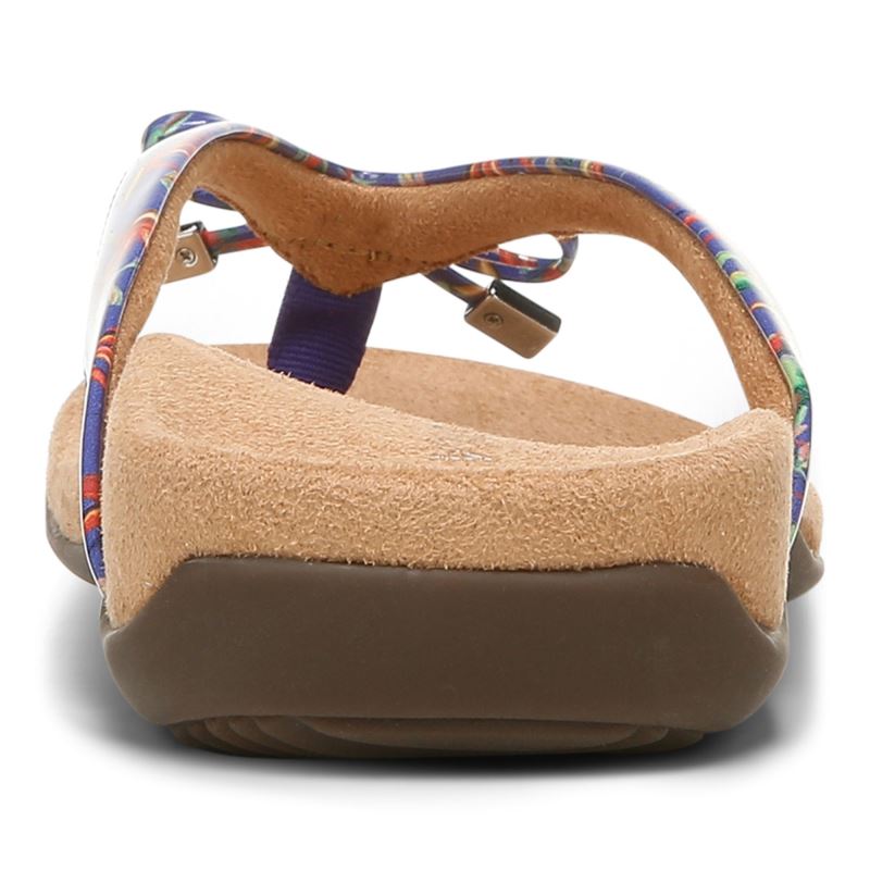 Vionic Women's Bella Toe Post Sandal - Royal Blue