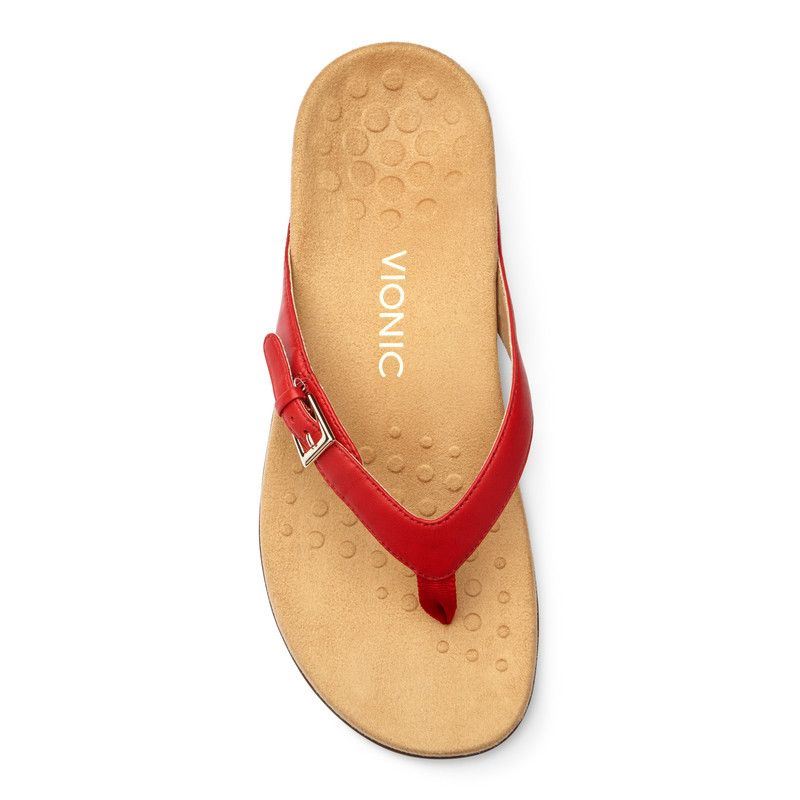 Vionic Women's Kelby Toe Post Sandal - Red