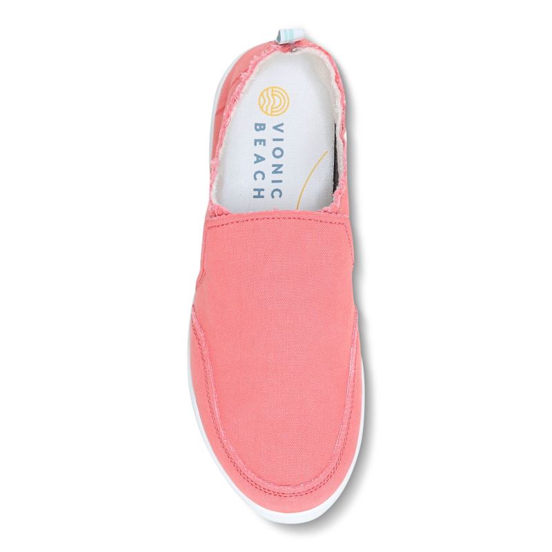 Vionic Women's Malibu Slip On - Sea Coral Canvas