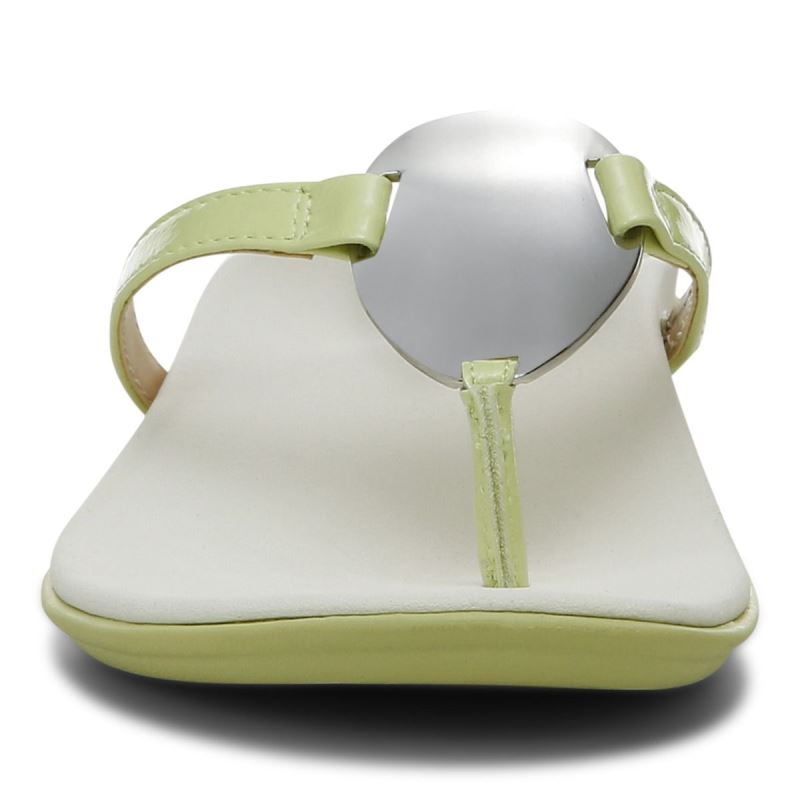 Vionic Women's Raysa Toe Post Sandal - Pale Lime