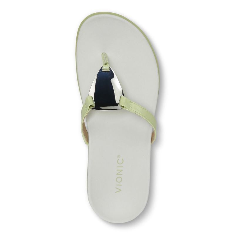 Vionic Women's Raysa Toe Post Sandal - Pale Lime