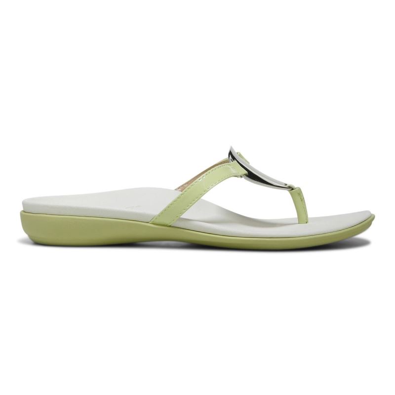 Vionic Women's Raysa Toe Post Sandal - Pale Lime