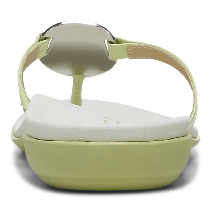 Vionic Women's Raysa Toe Post Sandal - Pale Lime