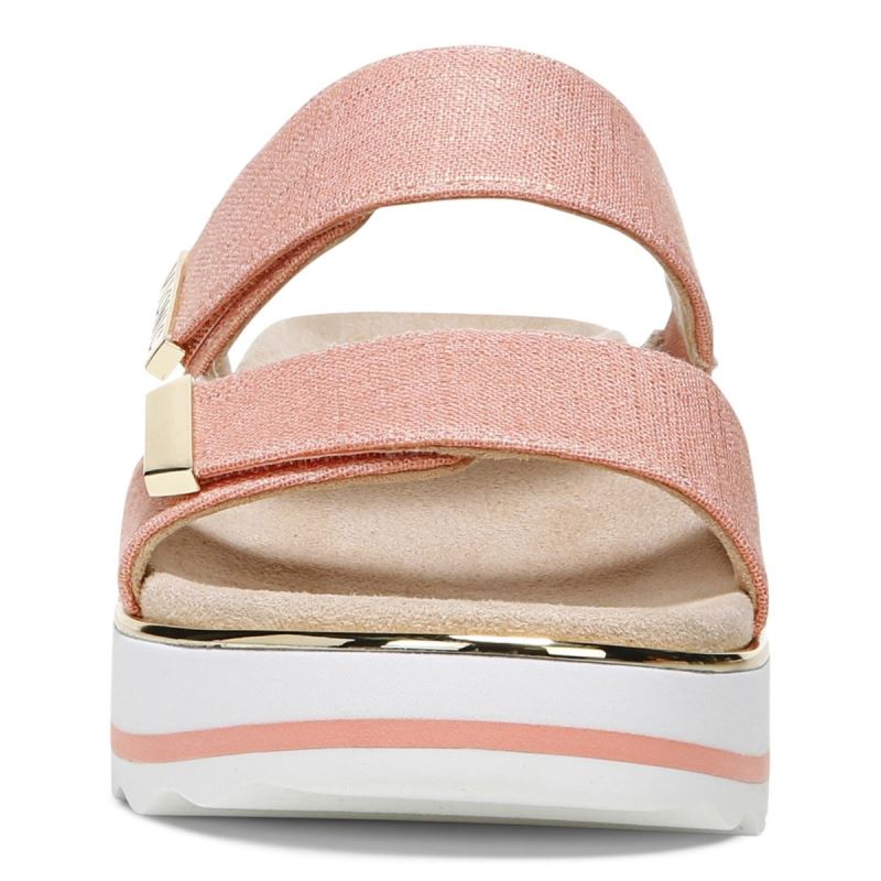 Vionic Women's Brandie Flatform Sandal - Papaya Linen
