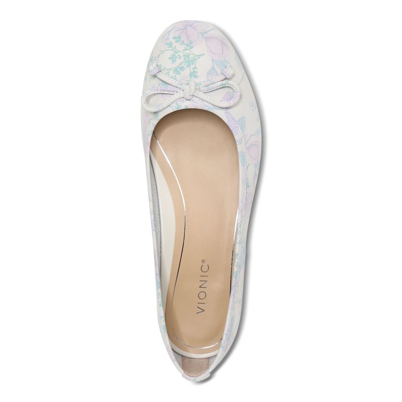 Vionic Women's Callisto Flat - Cream Botanical
