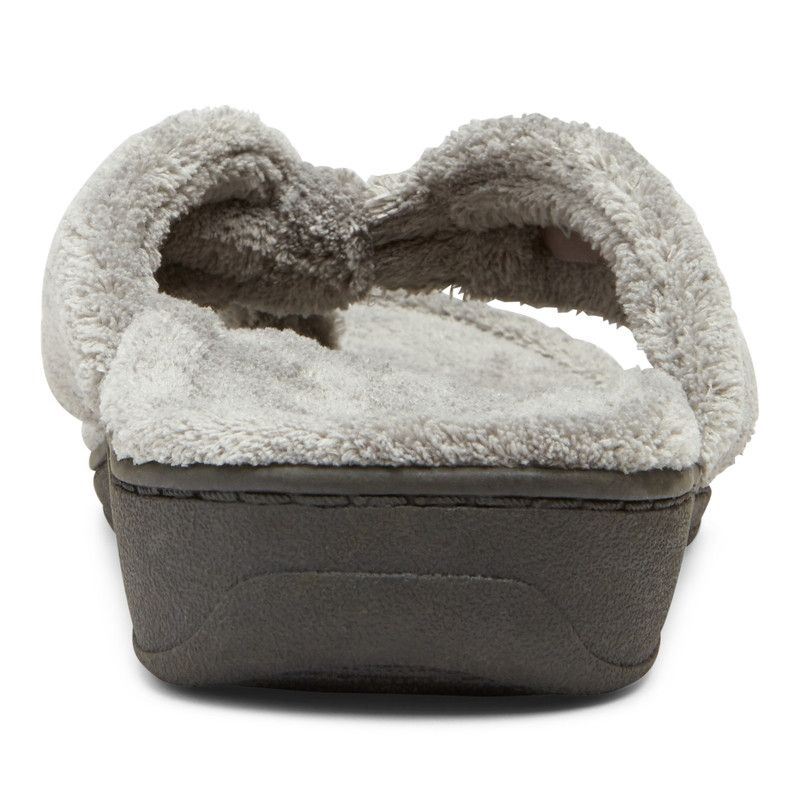 Vionic Women's Gracie Toe Post Slipper - Light Grey