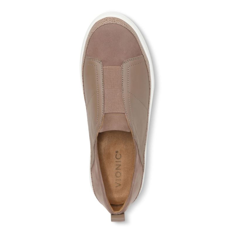 Vionic Women's Zinah Slip on Sneaker - Brownie