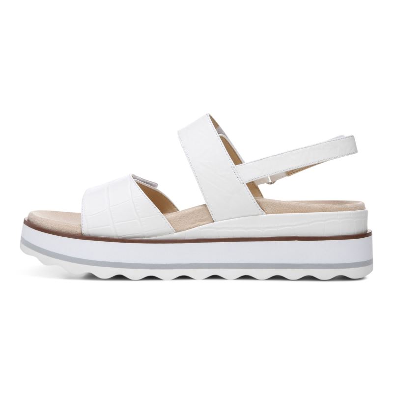 Vionic Women's Brielle Flatform Sandal - White