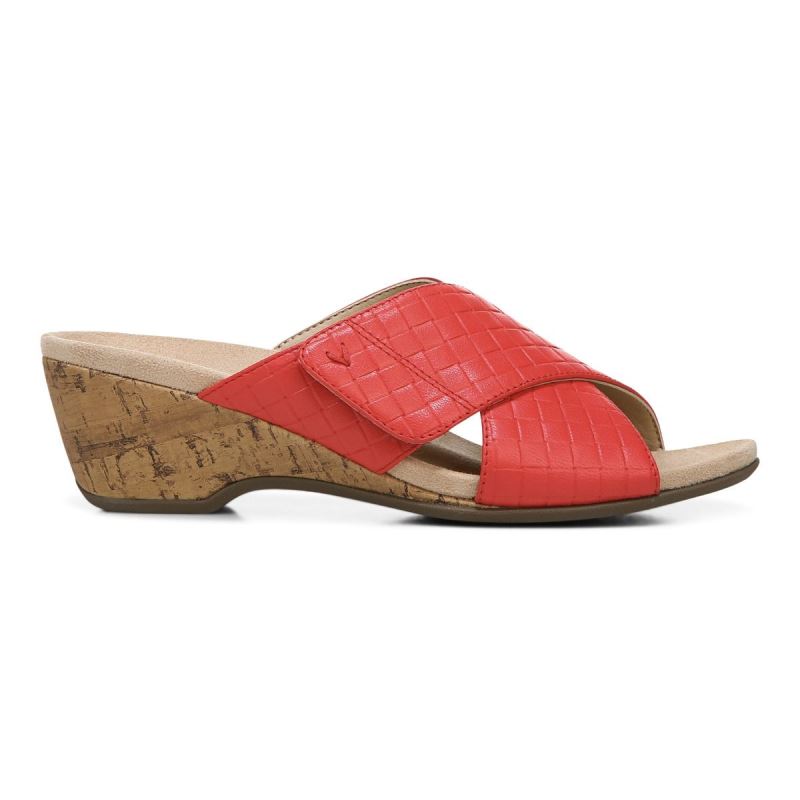 Vionic Women's Leticia Wedge Sandal - Poppy