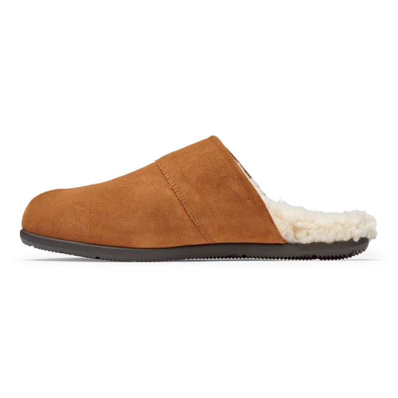 Vionic Men's Alfons Mule Slipper - Toffee Suede