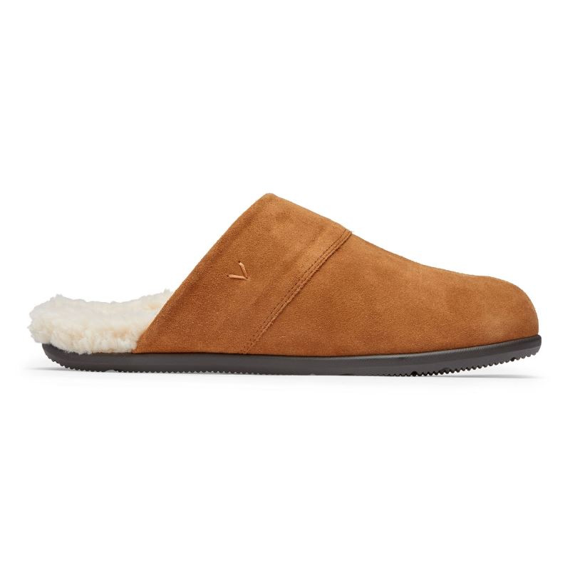 Vionic Men's Alfons Mule Slipper - Toffee Suede