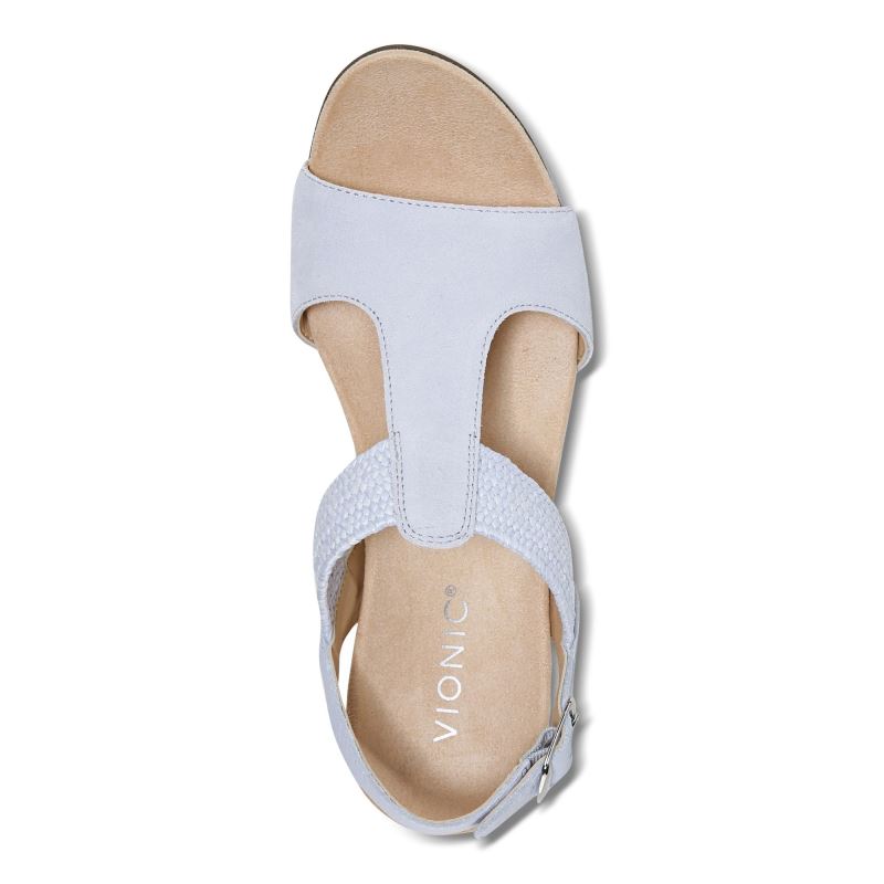 Vionic Women's Kaytie Wedge Sandal - Blue Haze