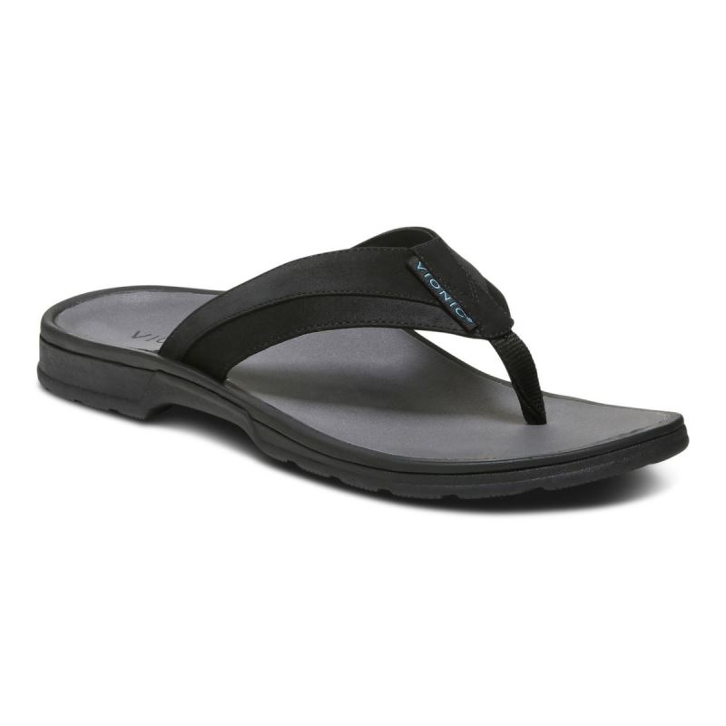 Vionic Men's Wyatt Toe Post Sandal - Black
