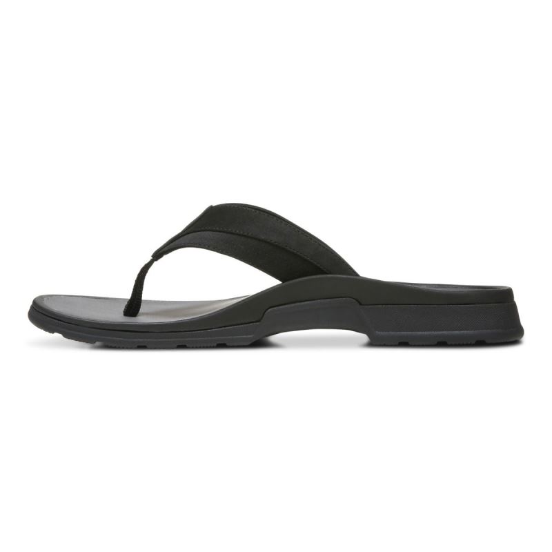 Vionic Men's Wyatt Toe Post Sandal - Black
