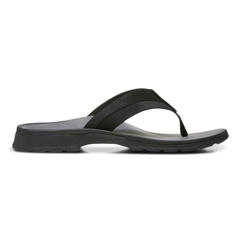 Vionic Men's Wyatt Toe Post Sandal - Black
