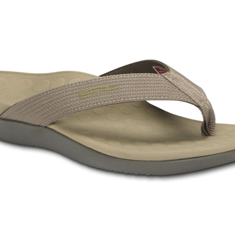 Vionic Men's Wave Toe Post Sandal - Khaki Vionic Men's Wave Toe Post Sandal - Khaki