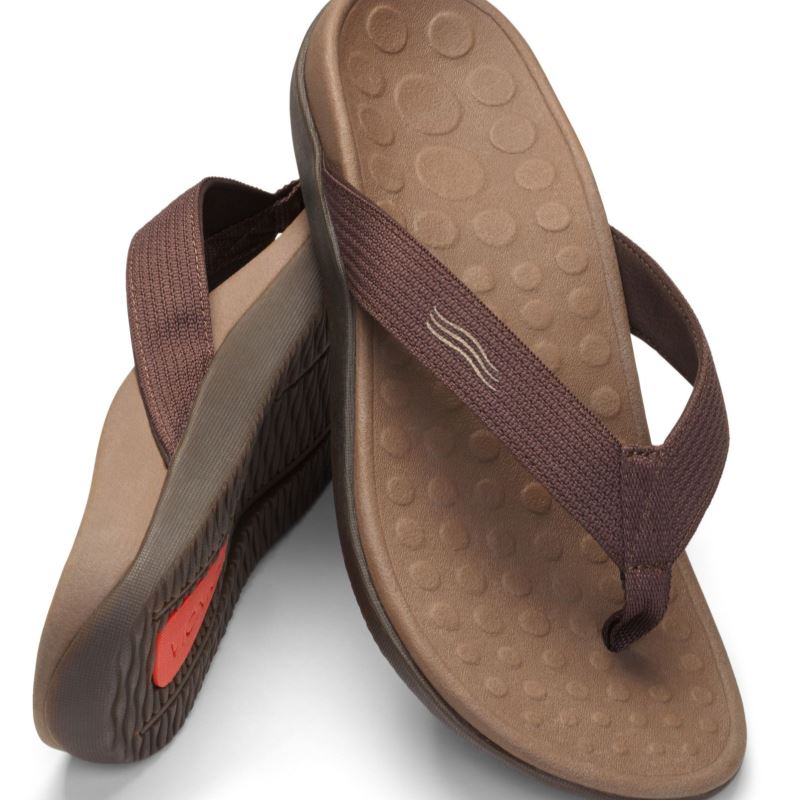 Vionic Men's Wave Toe Post Sandal - Khaki