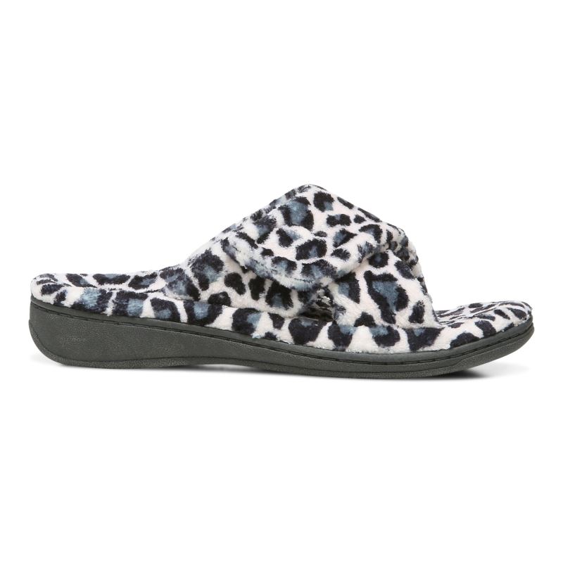 Vionic Women's Relax Slippers - Cream Leopard