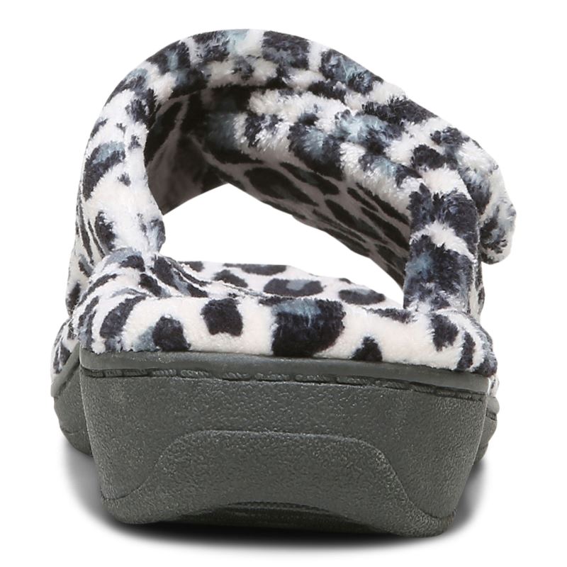 Vionic Women's Relax Slippers - Cream Leopard