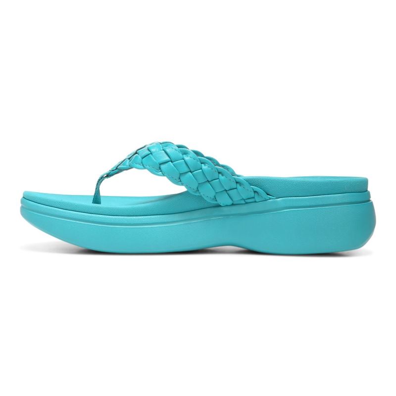 Vionic Women's Kenji Platform Sandal - Lake Blue