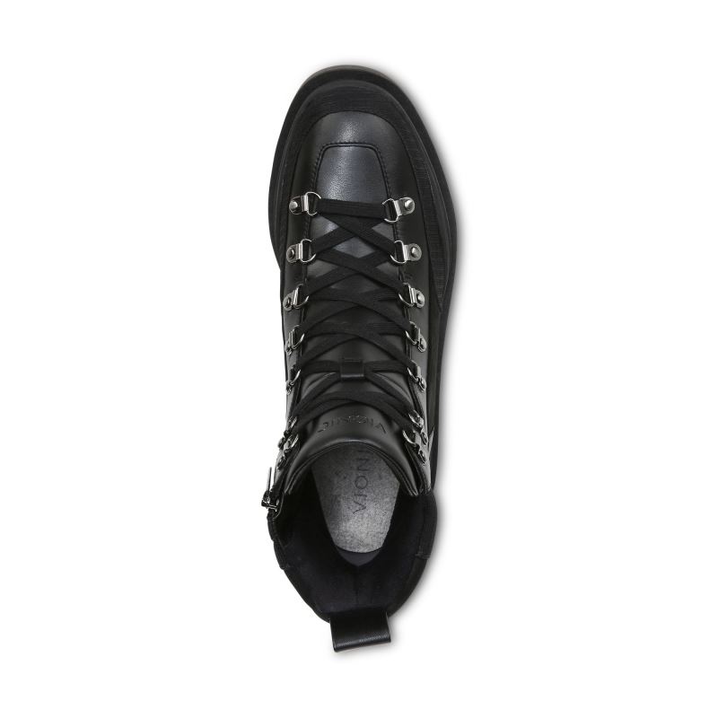 Vionic Women's Jaxen Boot - Black Leather Textile