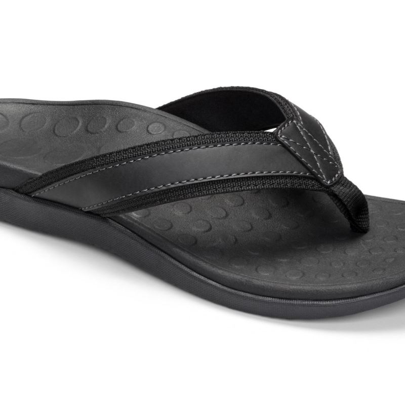 Vionic Men's Tide Toe Post Sandal - Black