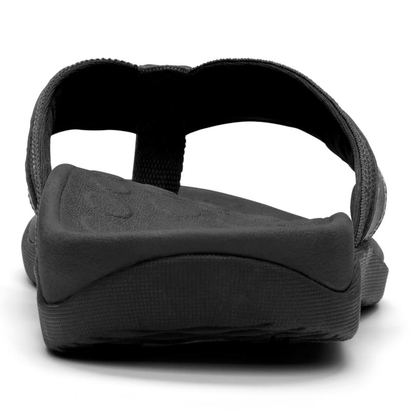 Vionic Men's Tide Toe Post Sandal - Black