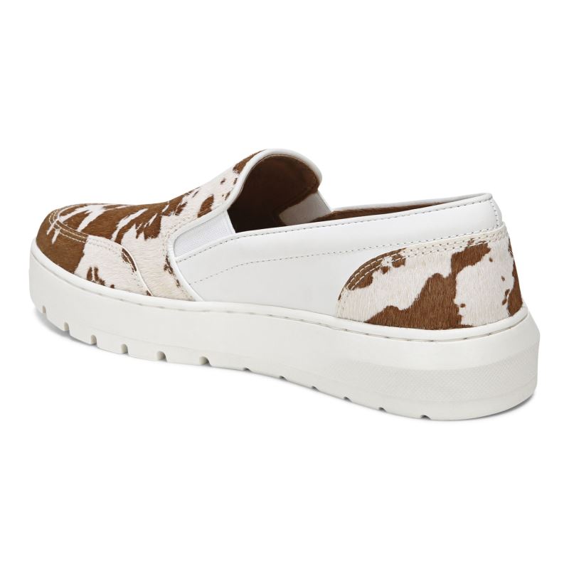 Vionic Women's Dinora Slip On - Brown Cow Print