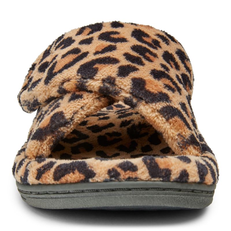 Vionic Women's Relax Slippers - Natural Leopard