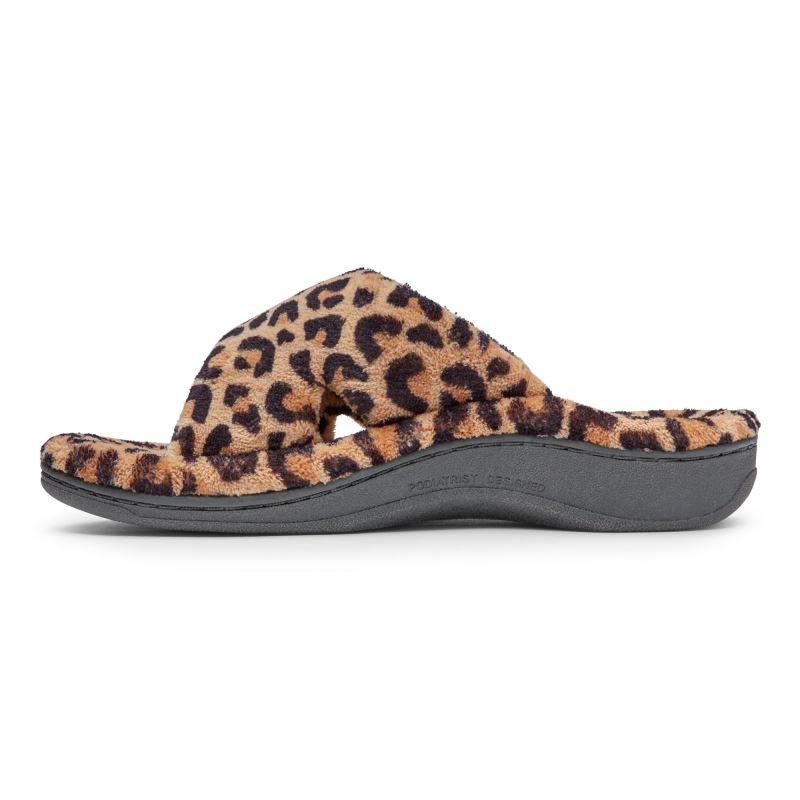 Vionic Women's Relax Slippers - Natural Leopard