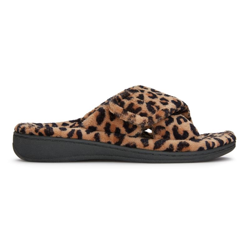 Vionic Women's Relax Slippers - Natural Leopard