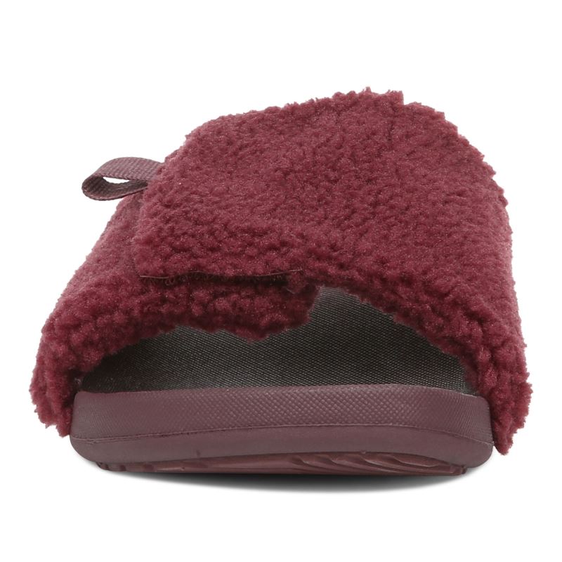 Vionic Women's Keira Slide Sandal - Port Shearling