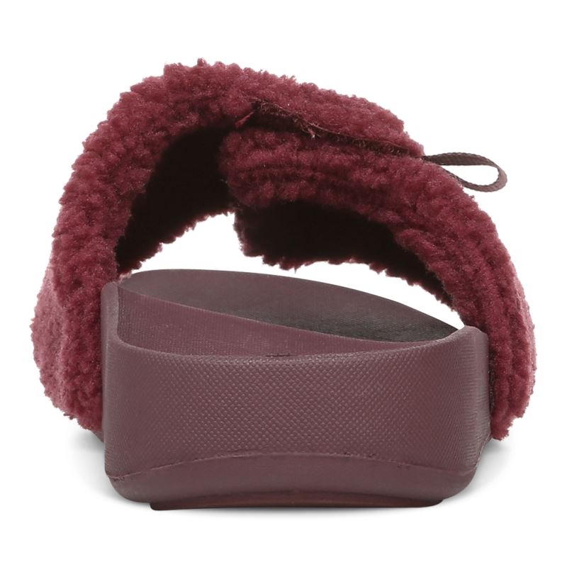 Vionic Women's Keira Slide Sandal - Port Shearling